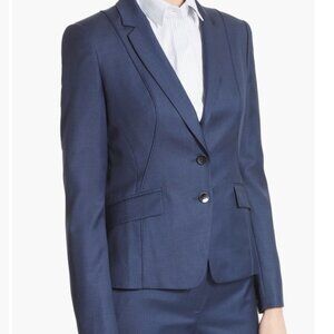 NWOT BOSS Jenesa Stretch Wool Piped Suit Jacket - Sz 8
